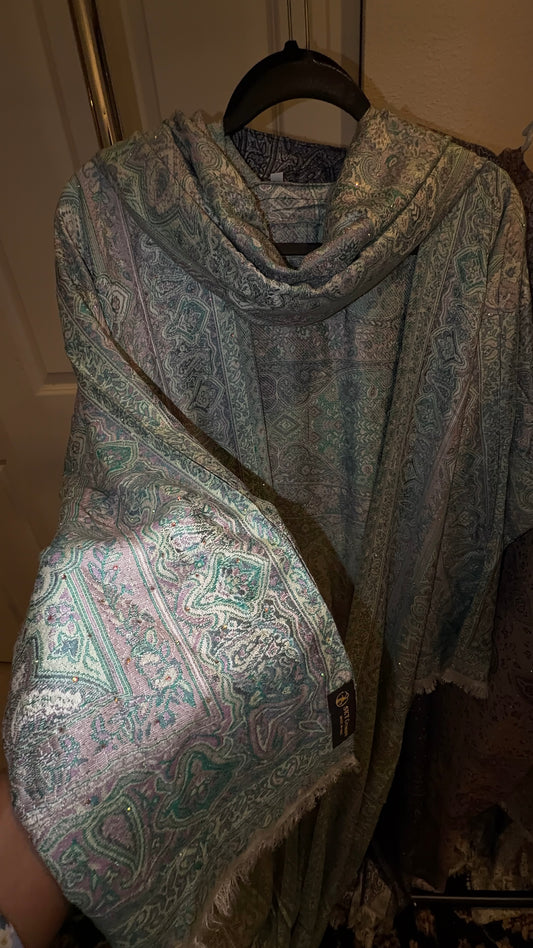 Pashmina Abaya: Ocean Blue