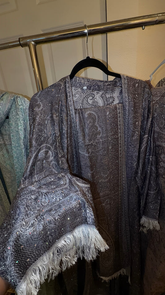Pashmina Abaya: Navy Blue