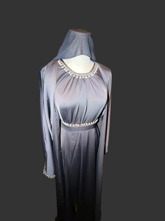 Elora Pearl Abaya: Gray Shade