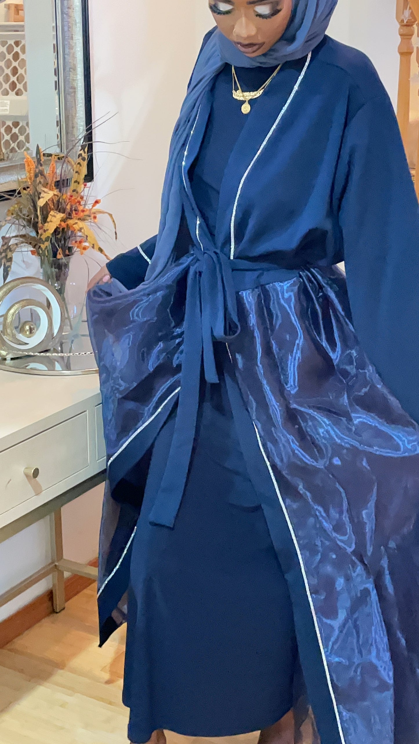RHIYAAN ELEGANT ABAYA- ROYAL BLUE