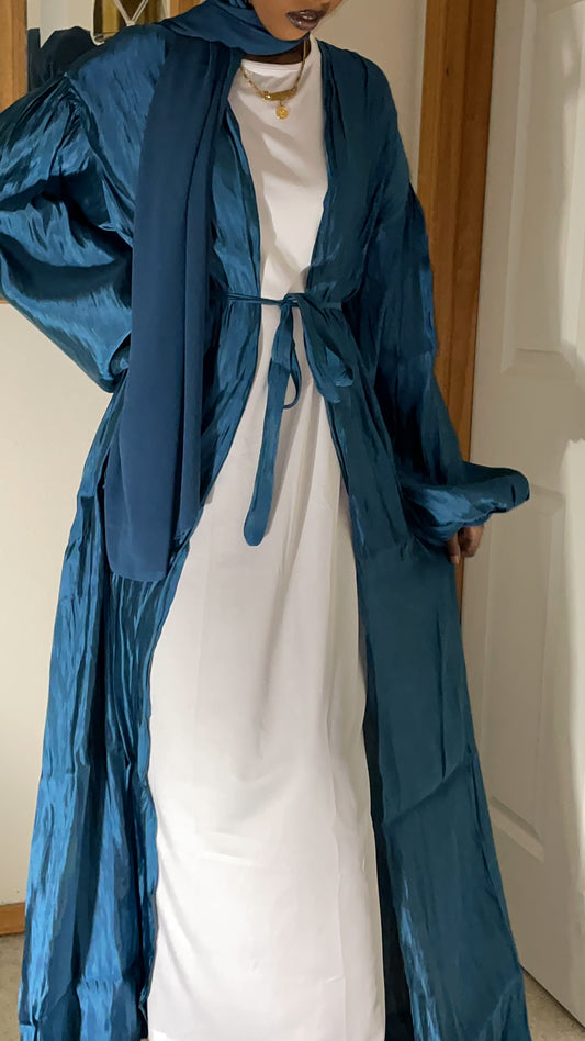 YALE BLUE - ORGANZA ABAYA